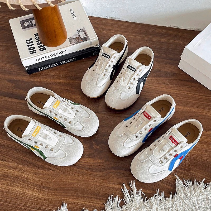 Zapatos de entrenamiento alemán de base suave para mujeres nuevas botas de nieve de verano con suela gruesa de viento universal transpirable zapatos casuales blancos pequeños