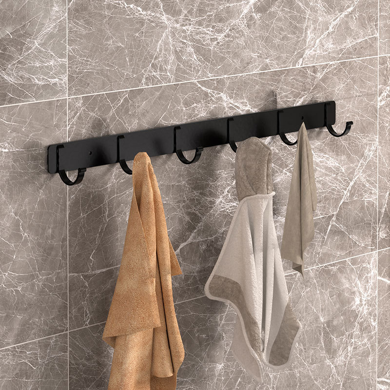 Bathroom Wall Mounted No Punching Clothes Rack Clothes Hanger Hanging Clothes Essentials for Bedroom Living Room Storage Organize