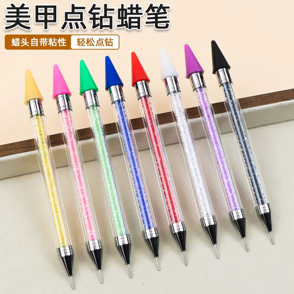 Cross-border supply nail drill crayon wax head with sticky drill unloading drill suction drill bead jewelry tool pen
