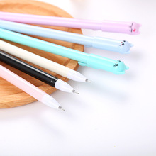 厂家直销 创意笔帽猫卡通中性笔 可爱猫咪学习文具办公水性签字笔