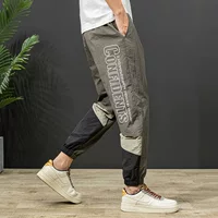 Подбор цветов Быстросохнущие брюки Ice Silk, мужские весенне-летние спортивные мужские брюки, свободные мужские весенне-летние модные брендовые повседневные Гарем, большие размеры