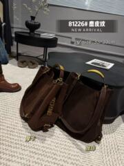 复古磨砂真皮手提托特包包女2025秋冬新款高级感大容量休闲斜挎包