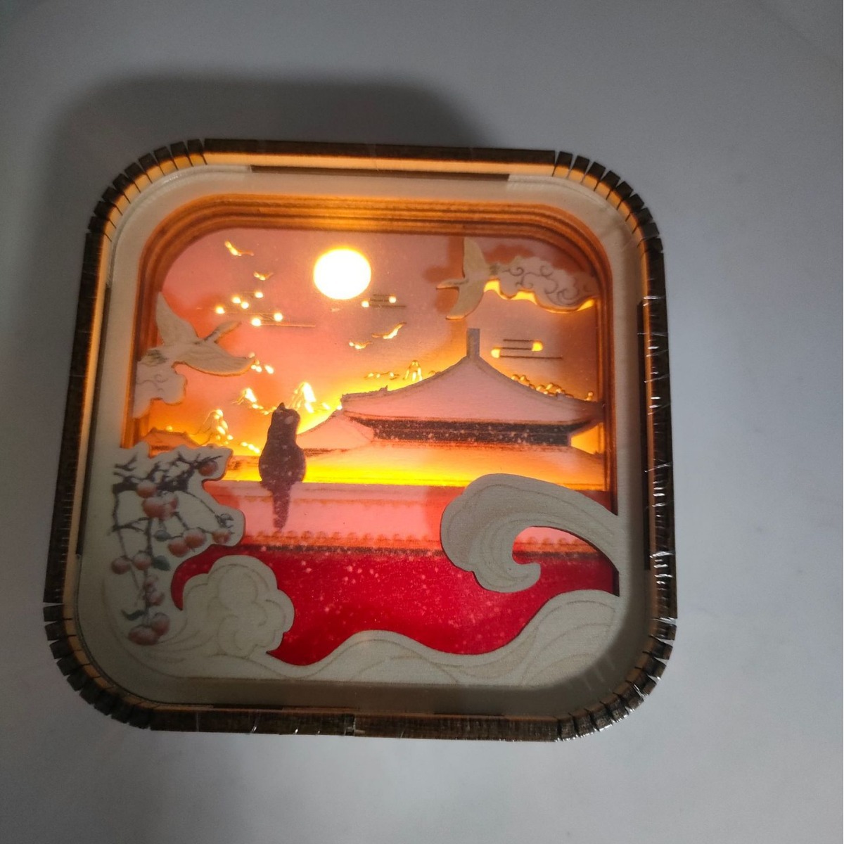 流光小夜灯 流光灯  木制流光灯  木制流光小夜灯