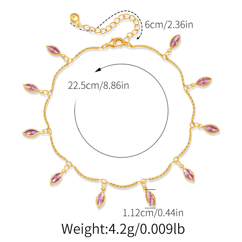 7g Weight Anklet Classification 1 Piece Quantity Holiday, Tea Party Occasion Copper Material Geometric Pattern Women's Gender Retro Style Wholesale Jewelry Retro Geometric Copper Anklet 无