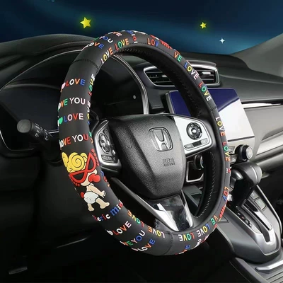 Korean Cute Women Cartoon Summer — Steering wheel cover