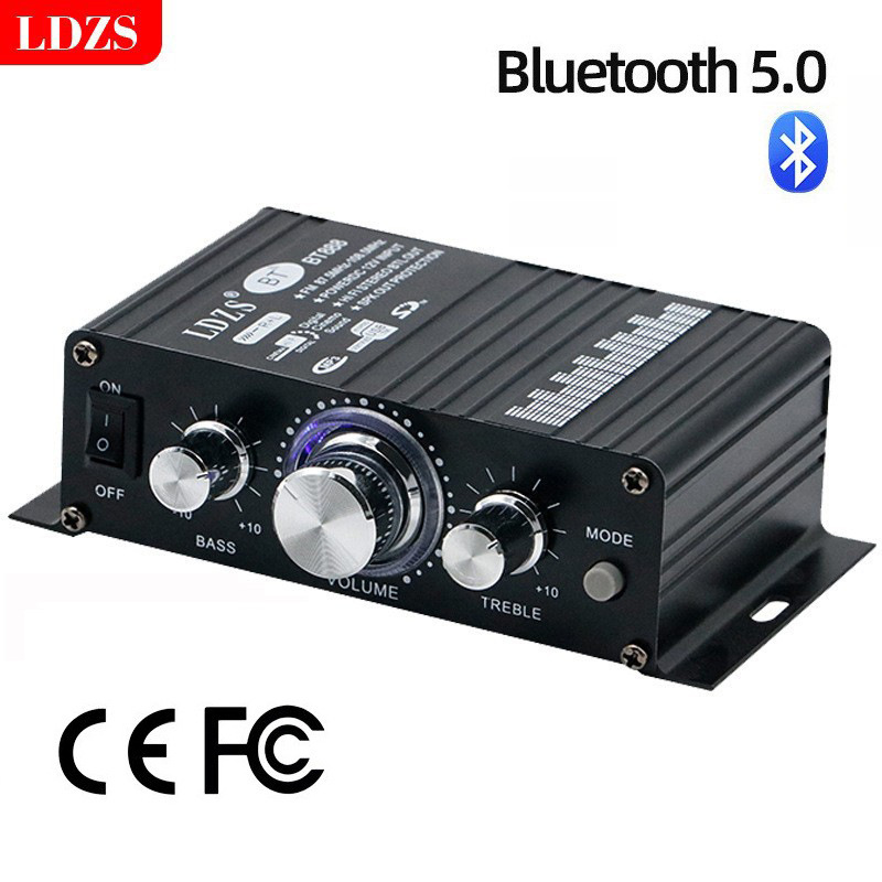 Cross-border Explosions Mini Small Pure Amplifier Home Computer Audio 2.0 Channel 12V Car Bluetooth Amplifier