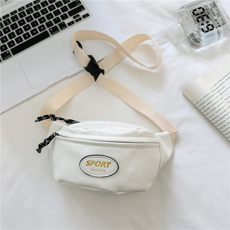 Nueva Bolsa Infantil de Cuero PU para Niños, Estilo Coreano, Bolsa de Pecho a la Moda, Monedero Moderno, Riñonera Infantil