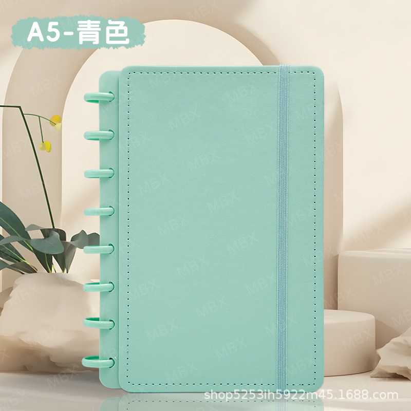 A5 macarrón botón de hongos cuaderno de cuaderno PU elástico cuaderno de cuadernos de papelería image 14