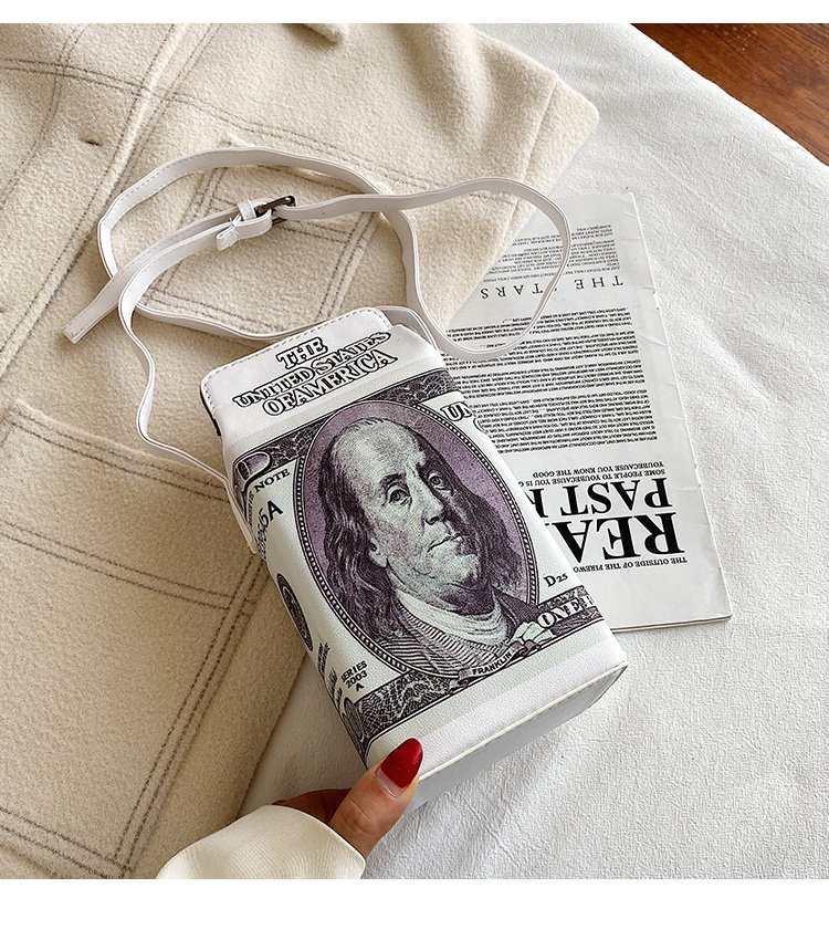 Women's Medium Pu Leather Human Dollar Streetwear Lock Clasp Crossbody Bag display picture 3