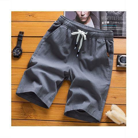 Pantalones cortos, tendencia de verano para hombres, pantalones de cinco puntos para hombres, pantalones delgados, pantalones de playa de gran tamaño sueltos y transpirables casuales