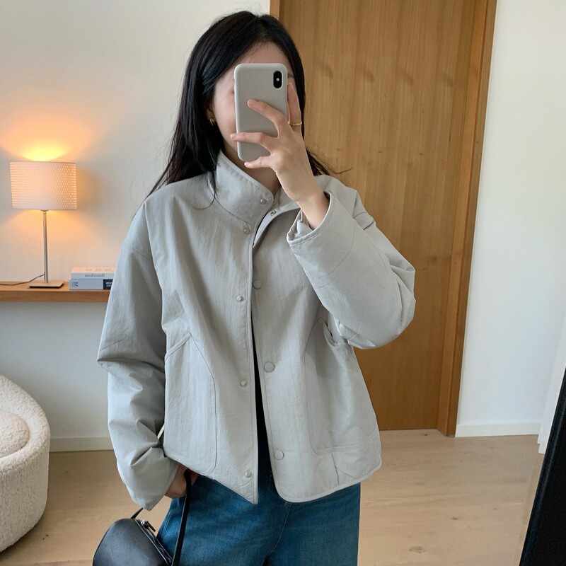 Quality online~3M "Thinsulate" warm fleece and simple stand-up collar windproof lightweight warm cotton jacket H091702 Quality online~3M "Thinsulate" warm fleece and simple stand-up collar windproof lightweight warm cotton jacket H091702