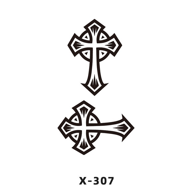 Arco de flor pequeña pegatinas de tatuaje fresco 3D dibujos animados transfronterizo Henna rosa impermeable texto en inglés pegatinas de tatuaje