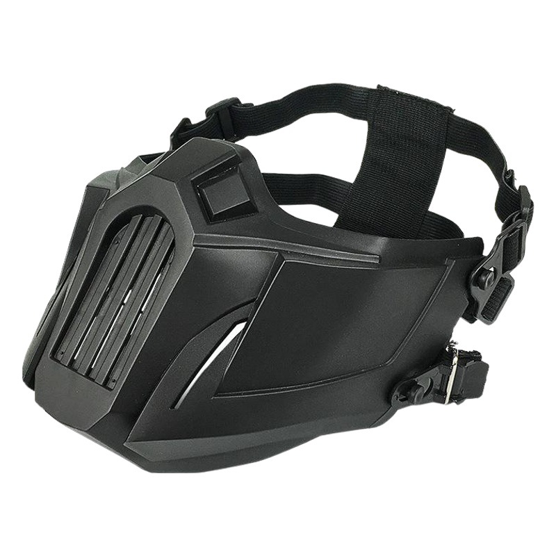 Amazon Venta caliente media cara máscara protectora ventiladores militares campo CS equipo táctico máscara real al aire libre CS máscara