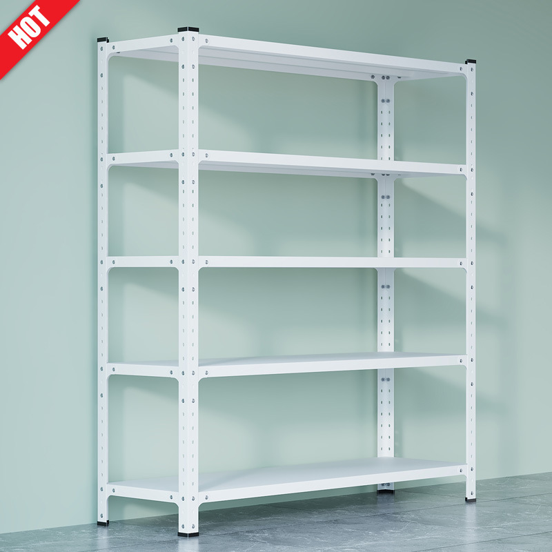 Screw-Type Angle Steel Shelves Household Shelves Multi-Layer Floor-To-Ceiling Warehouse Living Room Kitchen Storage Store Display Rack Warehouse