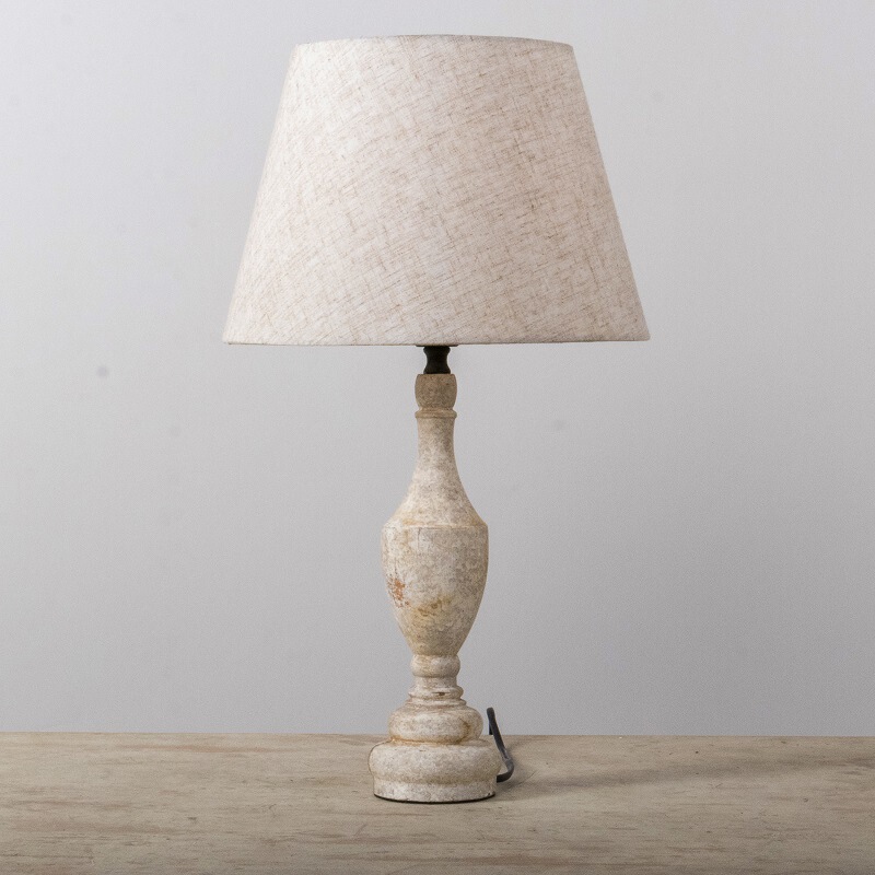 Lamp American children's room bedroom table lamp living room warm personality bedside table retro solid wood table lamp bedside lamp side