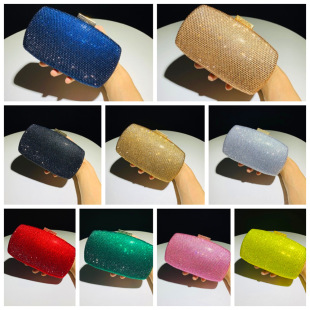 Hengmei handbag factory wholesale high luxury rhinestone clutch cross-border European and American fashion Diamond-embedded dress banquet handbag for women