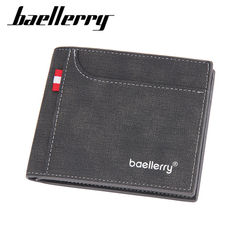 Baellerry new men's short wallet cross-border business multi-card slot open wallet ticket clip wallet men