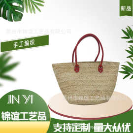 厂家批发新款简约时尚手提包手工编织度假女包森系ins拍照度假包