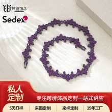 项链定制跨境热销十字架造型镶钻轻奢风时尚高级水钻首饰奢华