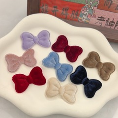 植绒韩国绒蝴蝶结领结手机壳服饰鞋帽配件 diy手工儿童发夹材料