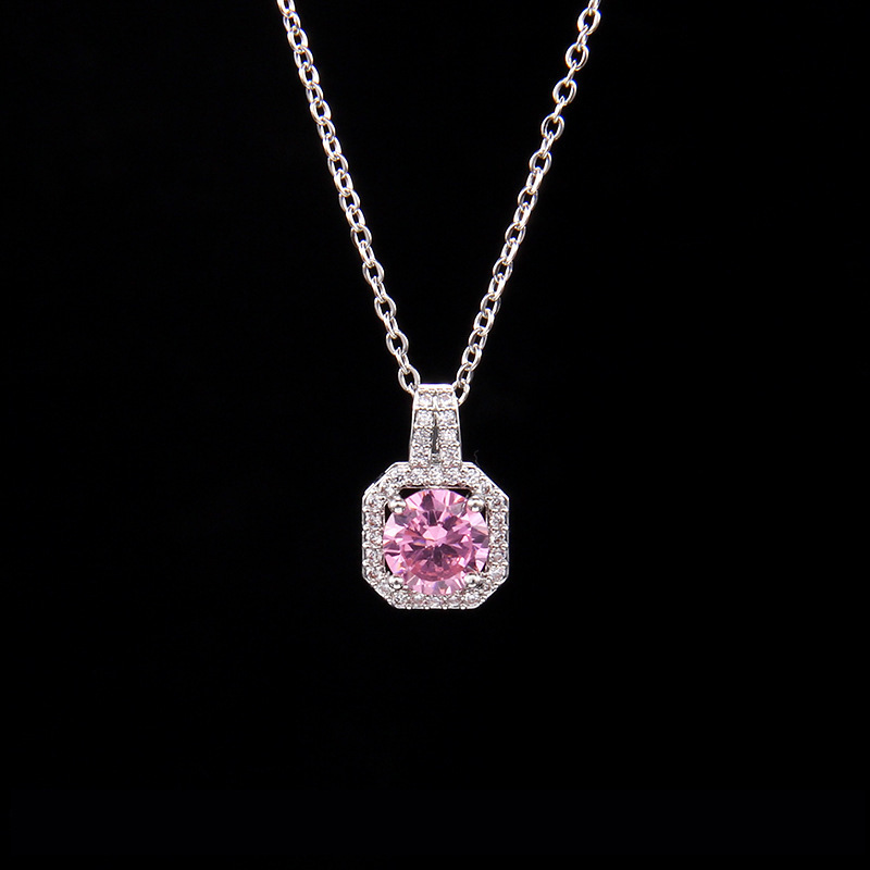 Pink square diamond (single pendant)