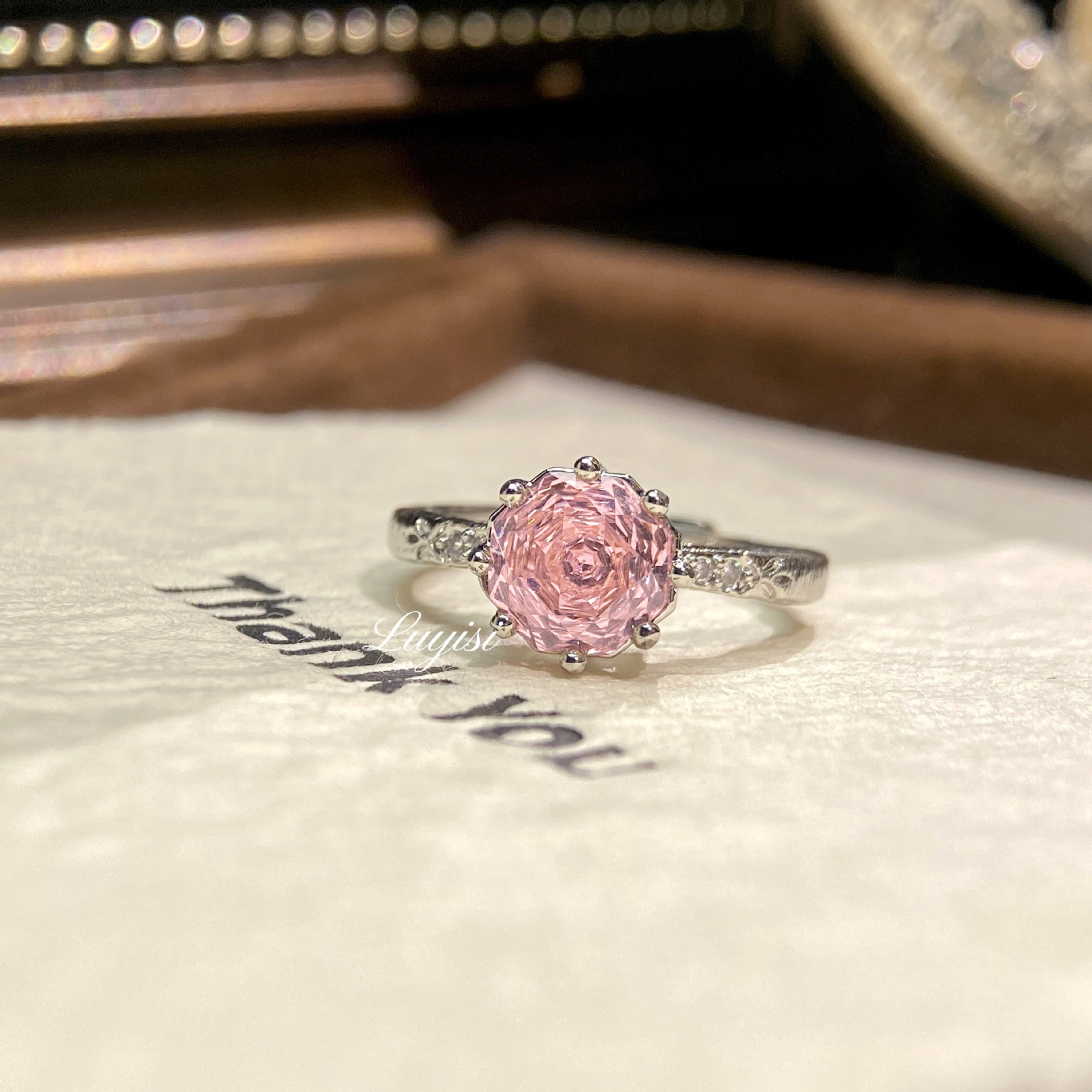 Multi-Color Rose-Cut Cubic Zirconia Ring Set, Silver-Plated Floral Gemstone Rings, Dainty Statement Jewelry For Women, European Fashion Gift_voghion.com