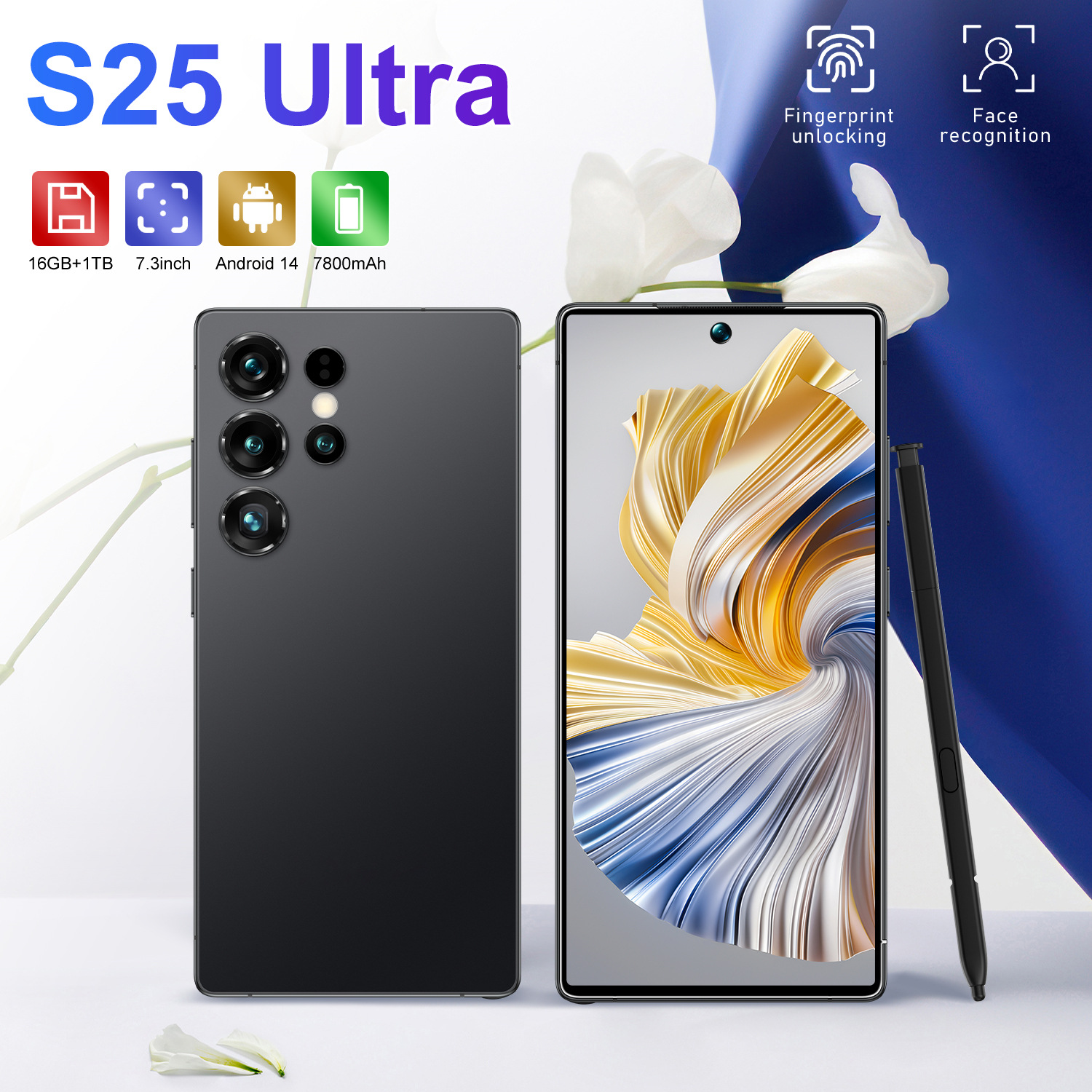 Hot-Selling S25 Ultra 6.8-Inch 4g Cross-Border Mobile Phone 16+1Tb Android 12 Dropshipping Wholesale