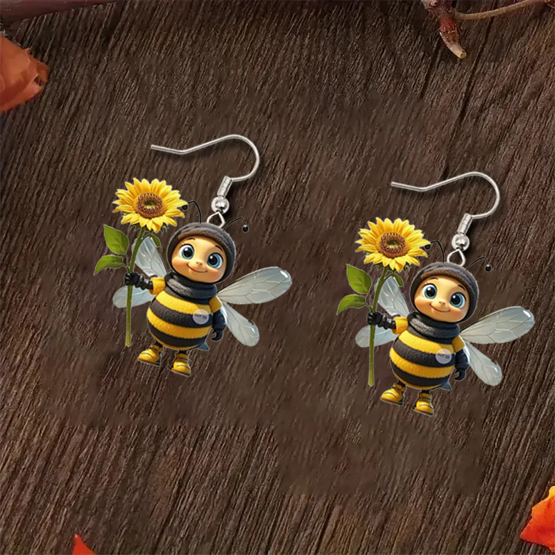 Genuine design cute acrylic earrings
