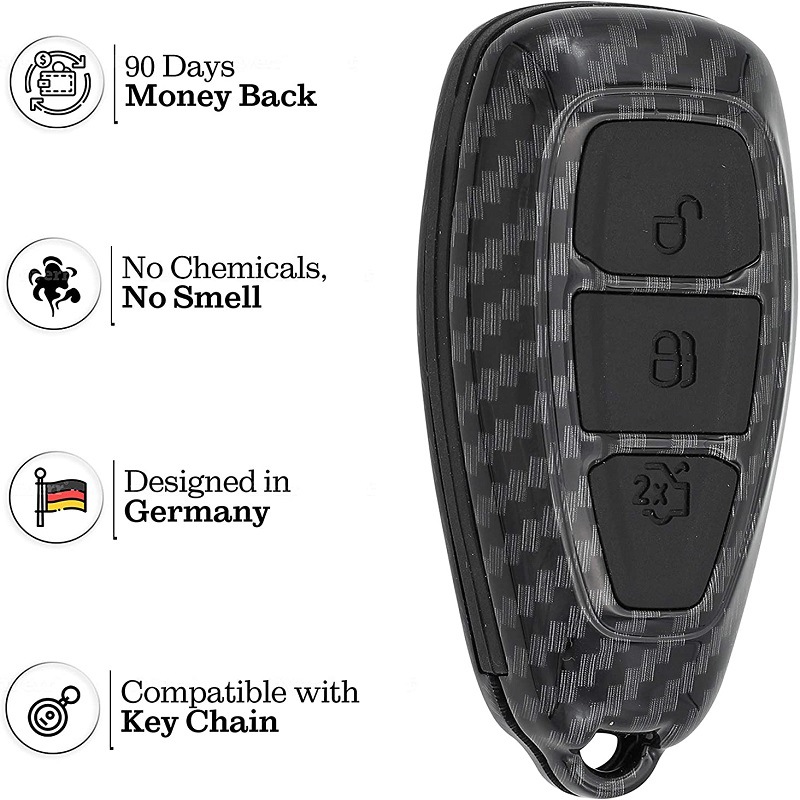 Autoschlüssel mit Ford Edles Carbon Design Tasten key case