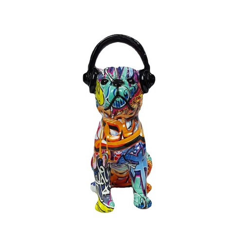 Retro animal art sculpture high-end resin craft dog sculpture home living room cabinet decoration