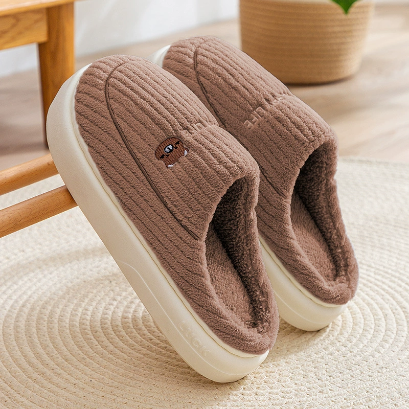 Хлопчатобумажные тапочки новые мужские осенние и зимние сумки с домашними комнатными домашними утеплками