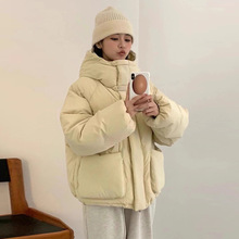 韩国东大门羽绒服女短2025冬新款连帽加厚小黄鸭白鸭绒保暖面包服