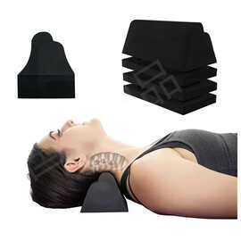 三款跨境EVA颈部牵引枕肩部放松拉伸颈椎按摩缓解三层高度可调节