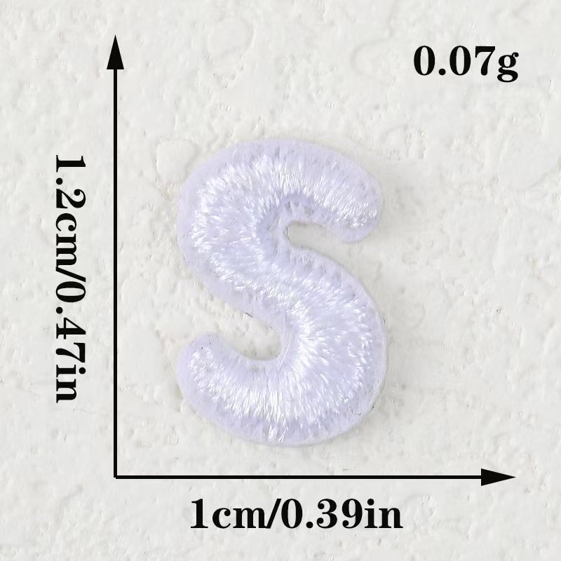 跨境电脑刺绣布贴黑白小数字字母服装辅料补丁贴DIY装饰贴刺绣贴|undefined