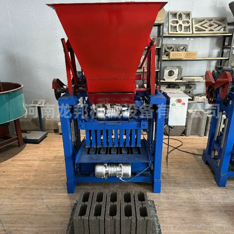 出口标准的4-35半自动混凝土免烧空心砌块制砖机生产实心砖空心砖