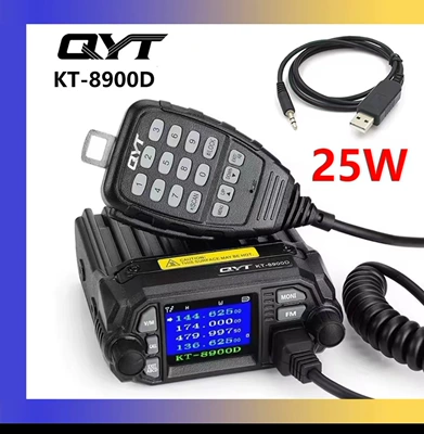 walkie-talkie four-segment 25W car – Vehicle-mounted interphone - standard-data-cable