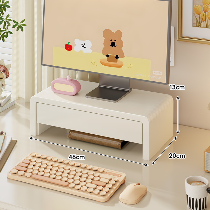 Soporte Elevador de Monitor de Madera para Escritorio de Oficina