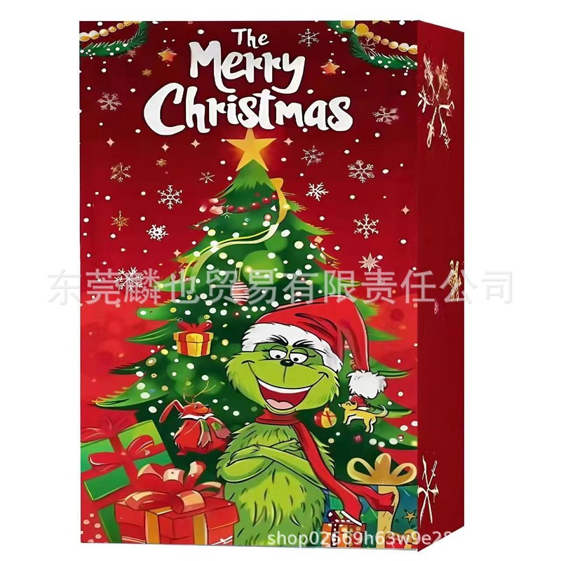 2025 クロスボーダー グリンチ アドベント カレンダー クリスマス ブラインドボックス グリーンヘア カウントダウン ハロウィン 24 ギフト ブラインドボックス|undefined