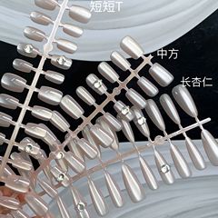 2024新款一克拉30片條狀穿戴甲半手工預製甲分尺碼成品穿戴美甲