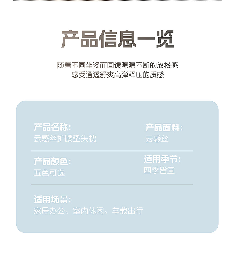 New Model of Car Lumbar Support, Headrest, and Neck Support, Breathable Car Seat Backrest with Optional Logo