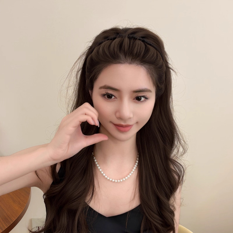 高颅顶波浪发箍女2025新款防滑带齿发卡日常外戴压发发捆头箍头饰|undefined