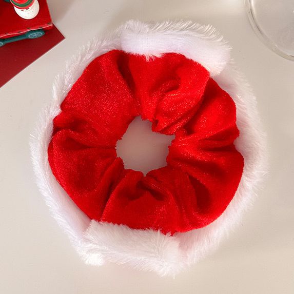 Galletas de ciervo de dibujos animados Accesorios para el cabello de Navidad transfronterizos Cuerda para el cabello tejida Anillo para el cabello de intestino grueso Vestir personas Tombros lindos de felpa