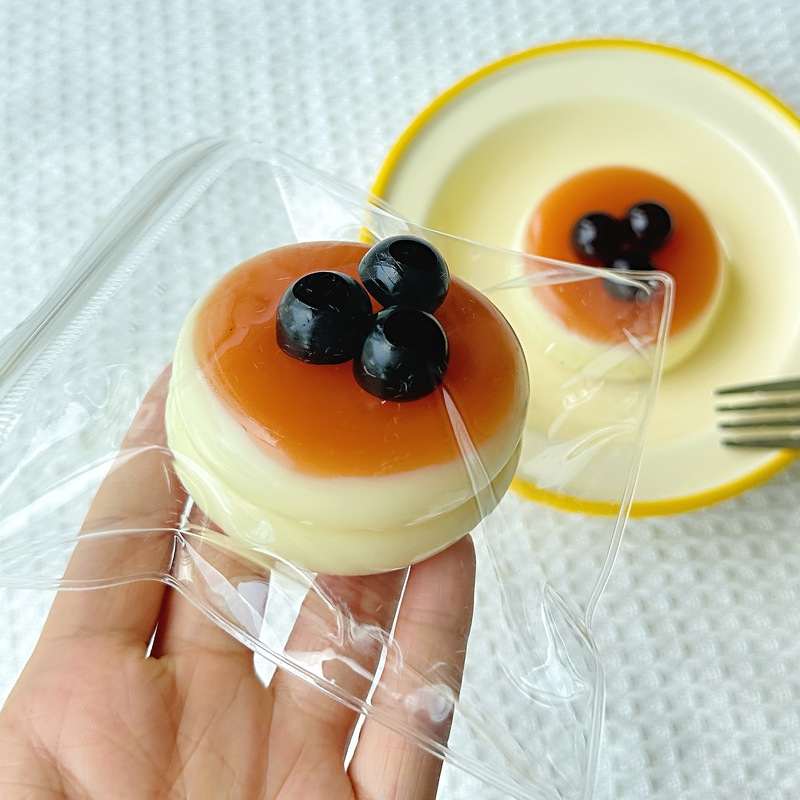 模擬食品玩具ブルーベリースフレープニッピング2色キャラメルプリンクリームケーキ高価値スローリバウンドおもちゃ|undefined
