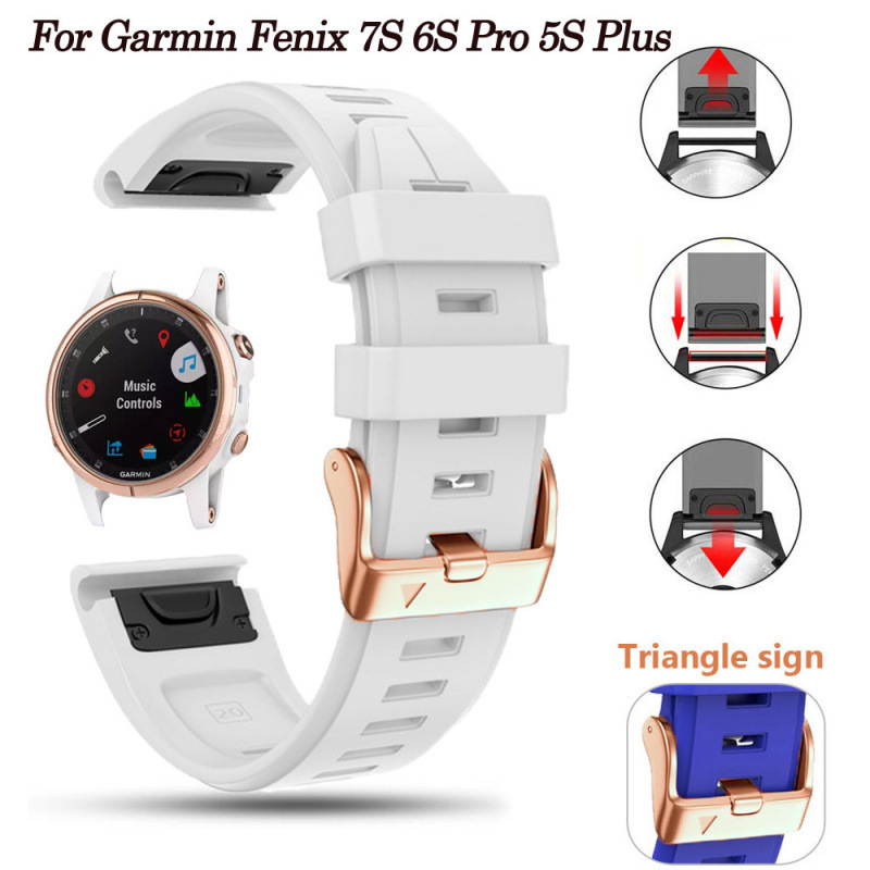 20mm Soft Silicone Smart for Garmin Fenix 7S 6S 6Spro 5S Plu