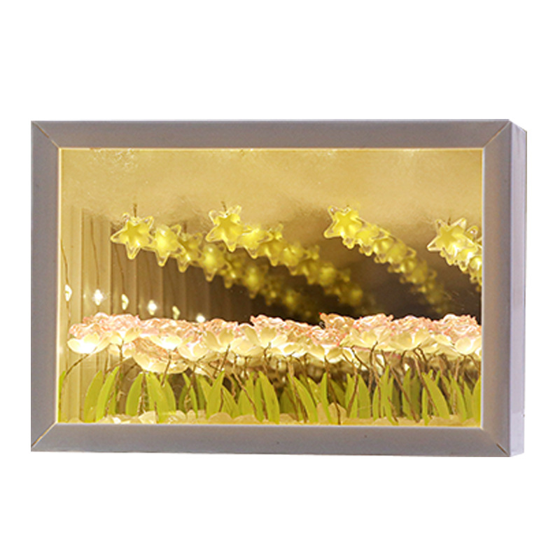 Nuevos productos transfronterizos de flores estrelladas DiDi flores hechas a mano luces de noche adornos de regalo de cumpleaños para el día de San Valentín para hombres y mujeres