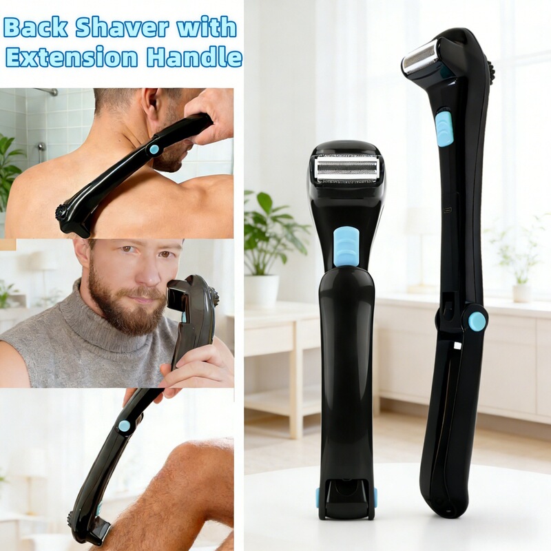 Cross-border foreign trade electric back shaver, USB rechargeable foldable back shaver, body electric shaver Cross-border foreign trade electric back shaver, USB rechargeable foldable back shaver, body electric shaver