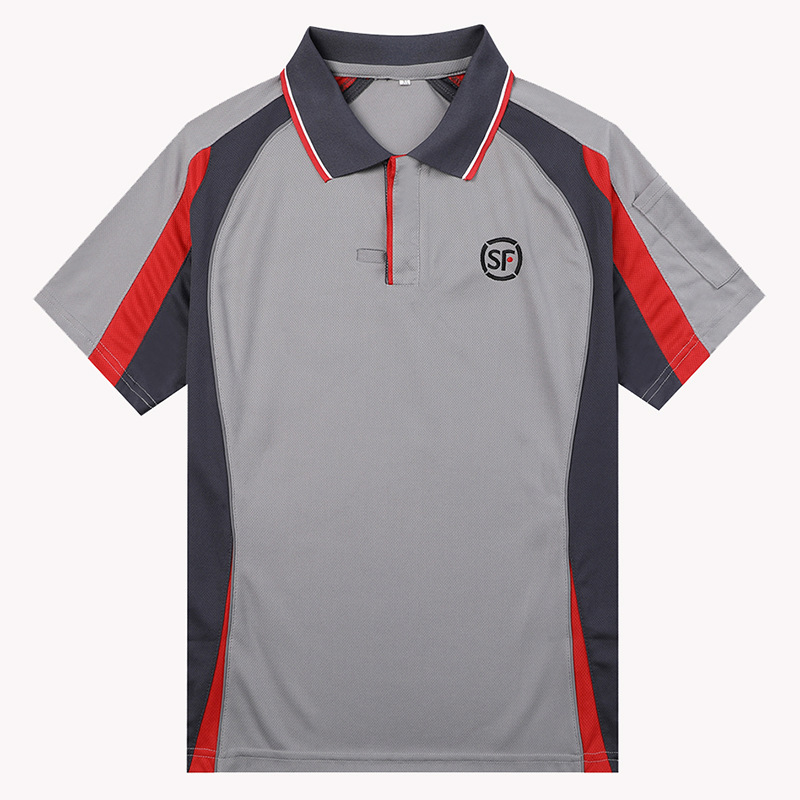 Brand New Sf Express Work Clothes Summer Short-Sleeved 20 Styles Sf Express Courier Work Clothes Old Gray Tops