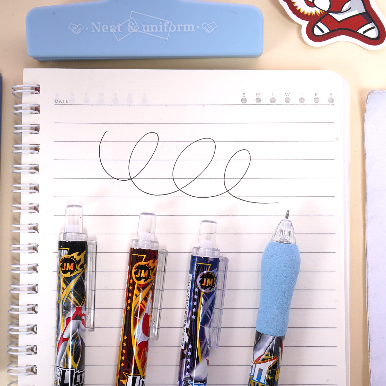 GP - 727 Ultraman Hero Soft Cover ST bolígrafo neutro para estudiantes de secado rápido bolígrafo negro de carbono de 0,5 mm