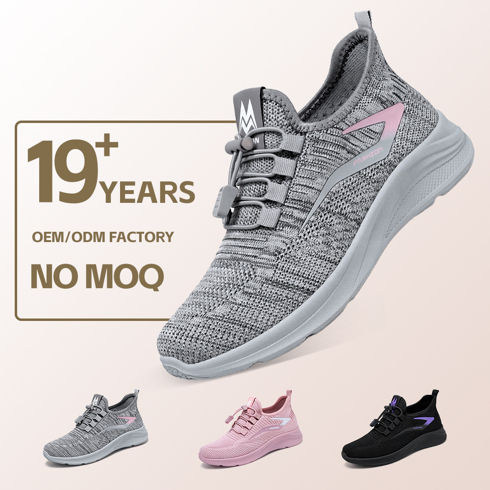 Zapatos versátiles de primavera para mujer, zapatos de comercio exterior para mujer, zapatillas transpirables, cómodas y de suela blanda.