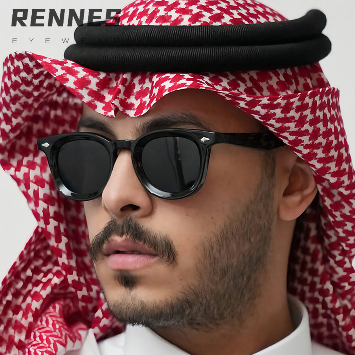 Gafas de sol de uñas de arroz de moda con marco ovalado retro europeo y americano